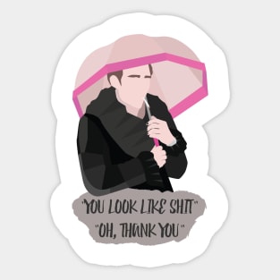 Klaus Hargreeves "You look like shit" Sticker